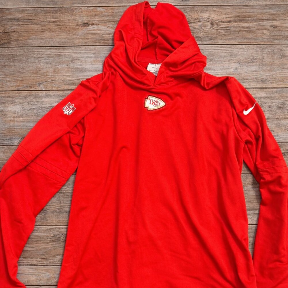 Nike Kansas City Chiefs Women’s Hoodie Red NFL Dri-Fit Size L